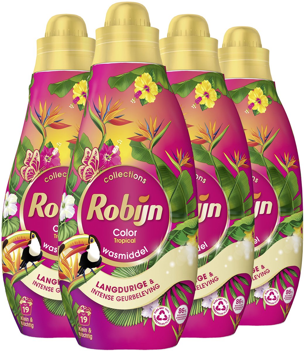 Robijn Klein & Krachtig Collections Vloeibaar Wasmiddel - Tropical - 4 x 19 wasbeurten - Voordeelverpakking - Image 7