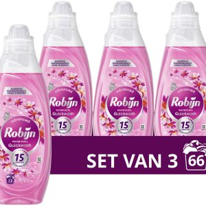 Robijn Advanced Quickwash Vloeibaar Wasmiddel - Sunset Bloom - voor korte wasprogramma's - 8 x 22 wasbeurten - Voordeelverpakking