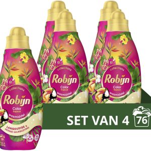 Robijn Klein & Krachtig Collections Vloeibaar Wasmiddel - Tropical - 4 x 19 wasbeurten - Voordeelverpakking