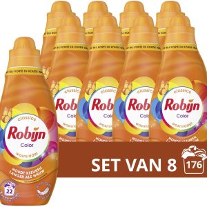 Robijn Klein & Krachtig Classics Vloeibaar Wasmiddel - Color - 4 x 22 wasbeurten - Voordeelverpakking