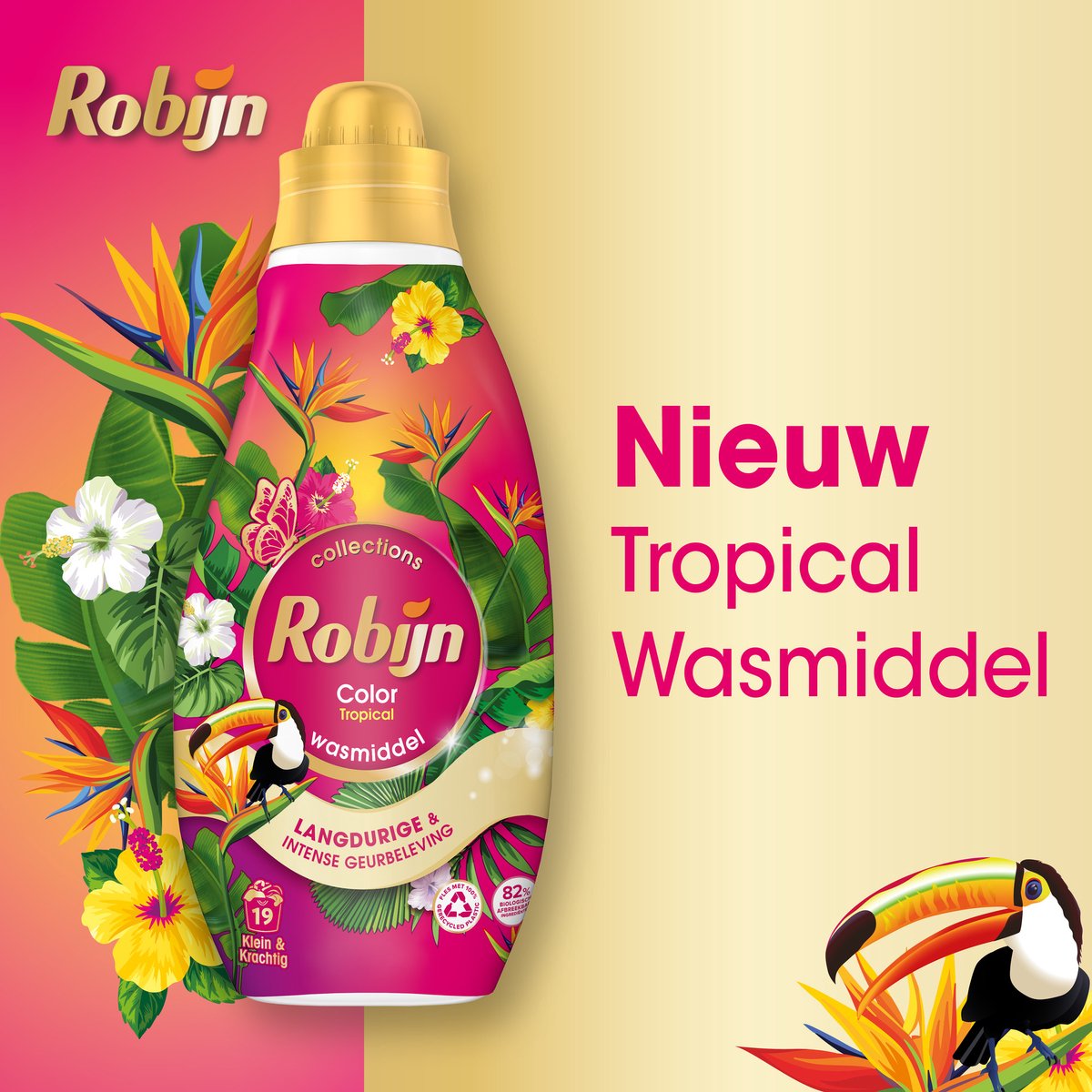 Robijn Klein & Krachtig Collections Vloeibaar Wasmiddel - Tropical - 4 x 19 wasbeurten - Voordeelverpakking - Image 6