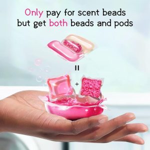 Alternative view of GoldKey 4-in-1 longer lasting floral fragrance stronger cleaning power protect the color of clothes 42 pieces laundry detergent beads pods with scent booster Household Pack Scented Perfume Flower