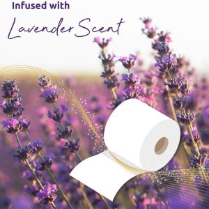 Alternative view of 12 Phoenix Soft Lavender Fragranced Luxury Toilet Rolls Bulk Buy – Quilted White 3 Ply Toilet Paper – Pack of 12 Toilet Tissue (60 Quilted Rolls)