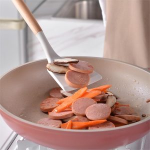 Alternative view of 19 Piece Silicone Kitchenware Utensil Set Silicone Kitchen Utensils Set Heat Resistant Non-stick Cooking Tool with Wooden Handles Silicone Cookware Set BPA Free,19pcs