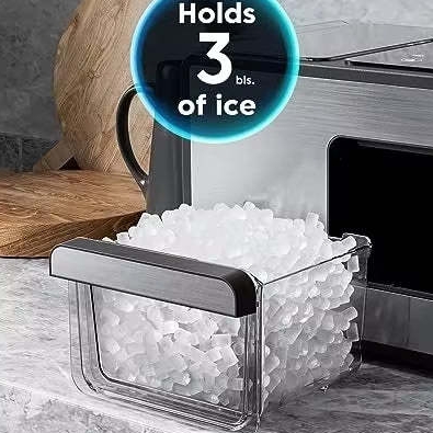 Automatic 44lbs/24H Countertop Ice Maker Self-Cleaning Nuggets Cube Machine for Home Kitchen Office Bar Party - Image 3