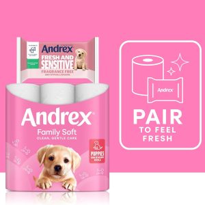 Alternative view of Andrex Family Soft Toilet Paper 24 Rolls (Previously Andrex Gentle Clean) Gentle on your Family’s skin– Pack of 24 Toilet Rolls, FSC Certified