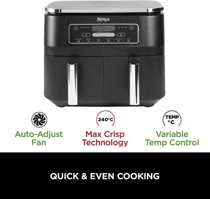 𝐅𝐋𝐀𝐒𝐇 𝐒𝐀𝐋𝐄 – NINJA-Foodi 7.6L Dual Zone Digital Air Fryer - Image 9