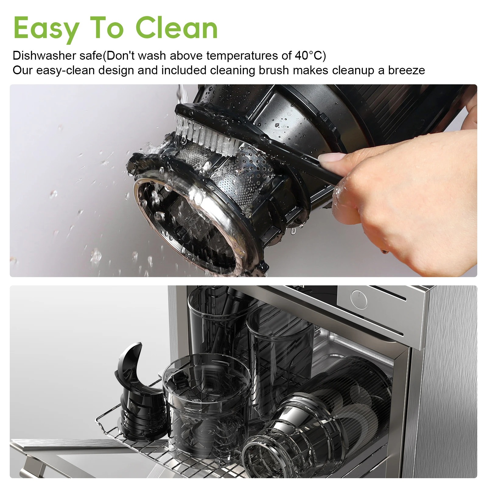 BioloMix Cold Press Juicer,with 130mm Feed Chute,Fit Whole Fruits & Vegetables,High Juice Yield,BPA FREE Slow Masticating Juicer - Image 7